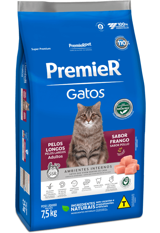 PremieR Gatos Pelos Largo Adulto Pollo