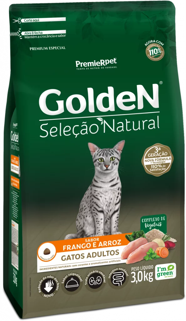 GoldeN Selección Natural Gatos Adultos Sabor Pollo y Arroz