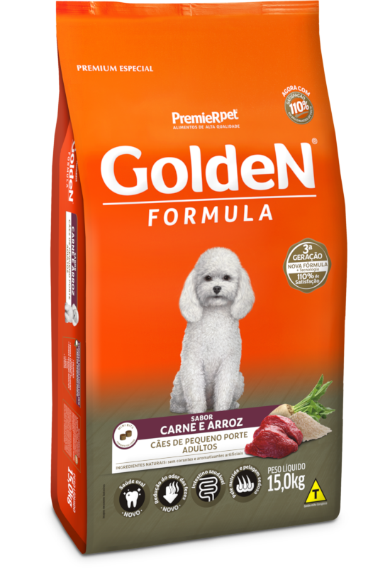 GoldeN® Formula Perros Adultos Talla Pequeña Carne y Arroz