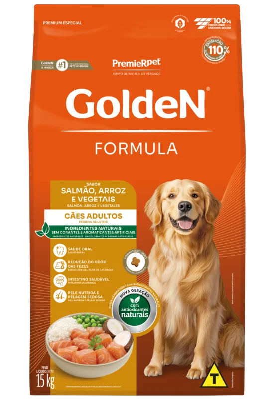 GoldeN Formula para Cães Adultos | Salmão & Arroz