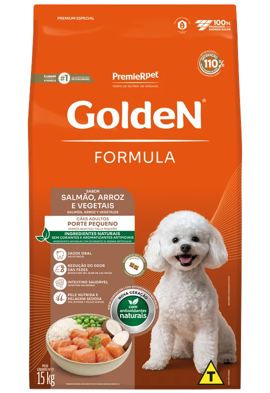GoldeN Formula: Cães Adultos de Porte Pequeno | Salmão&Arroz