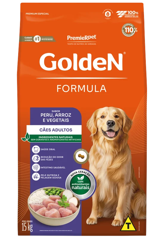 GoldeN Formula Cães Adultos Peru & Arroz