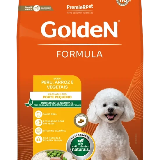 GoldeN Formula para Cães Adultos Pequenos | Peru & Arroz