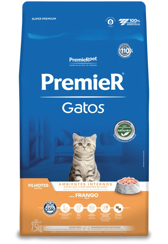 PremieR Gatos Filhotes Frango