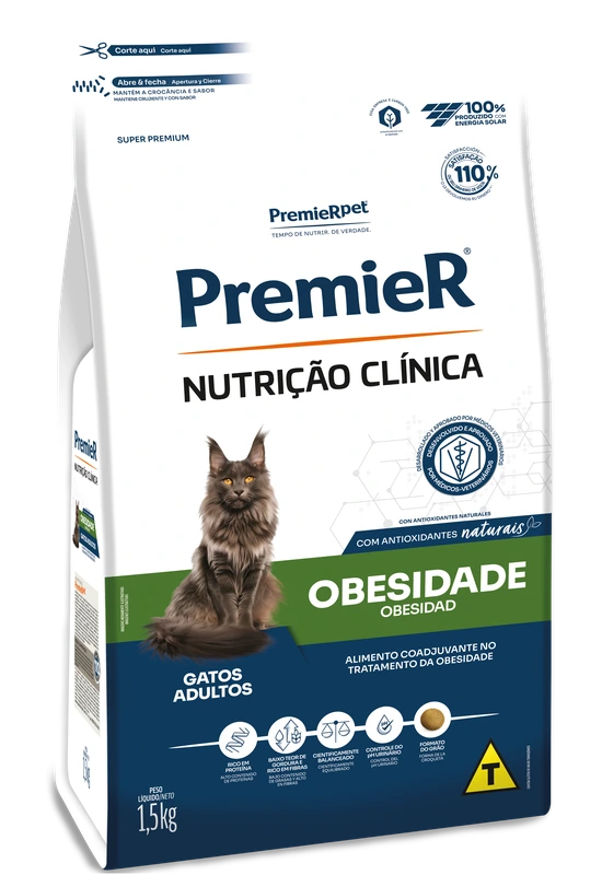 PremieR Nutrição Clínica Obesidade Gatos