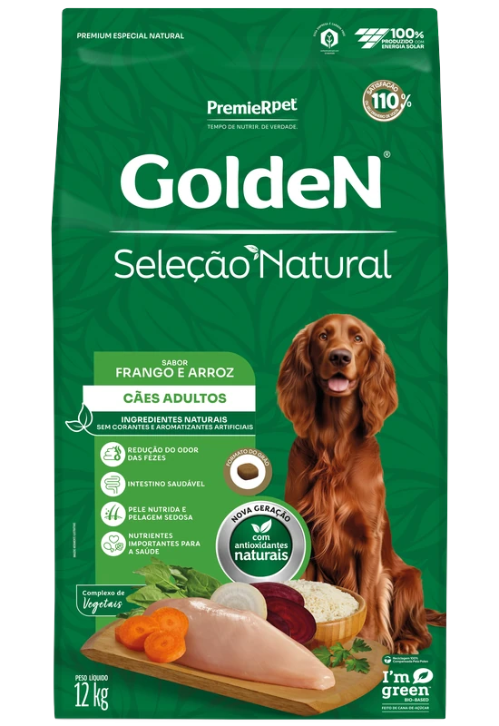 GoldeN Seleção Natural Cães Adultos Frango & Arroz