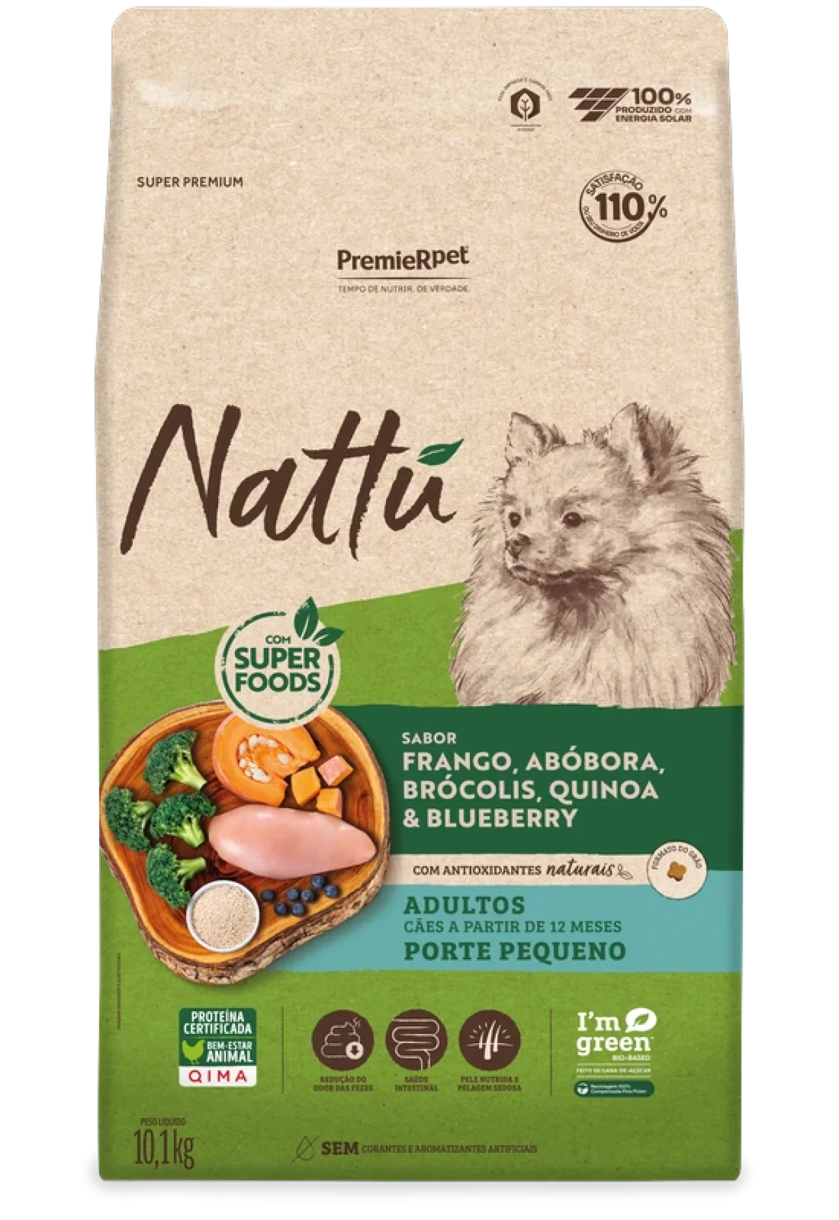 Premium Diet Program 3本セット PremieR Nattu: Sabor Abóbora para Cães Adultos Pequeno Porte