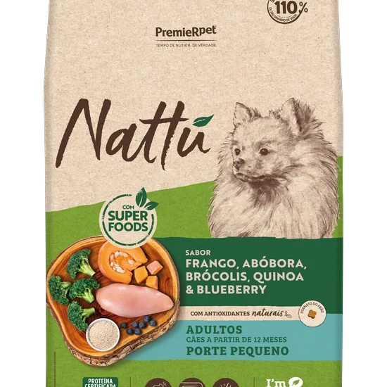PremieR Nattu: Sabor Abóbora para Cães Adultos Pequeno Porte
