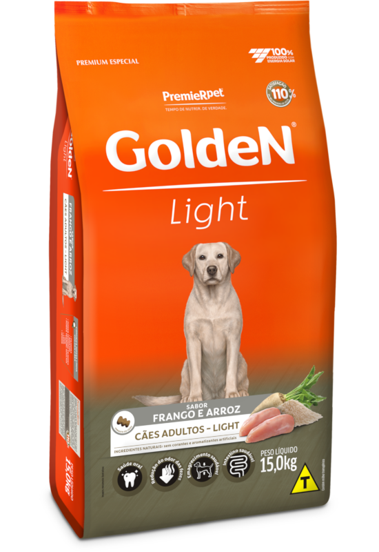 GoldeN® Formula Cães Adultos Frango & Arroz Light
