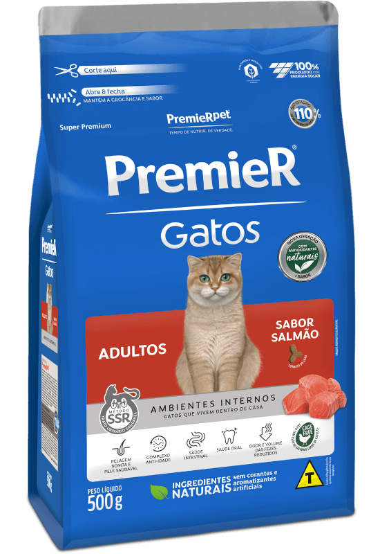PremieR Gatos Adultos – Sabor Salmão | Confira na PremieRpet
