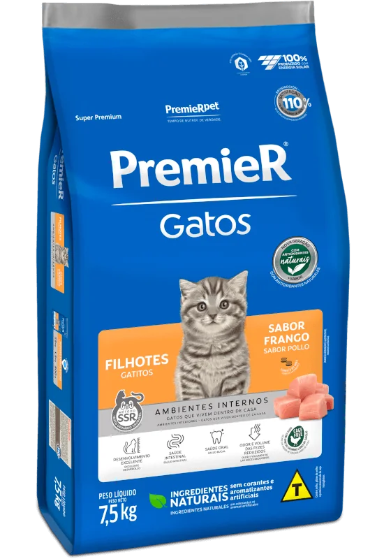 PremieR Gatos Filhotes Frango