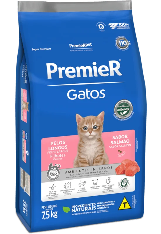 PremieR Gatos Pelos Longos Filhotes Salmão