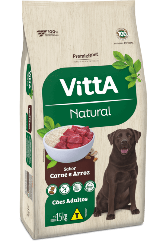 VittA Natural Cães Adultos Carne e Arroz