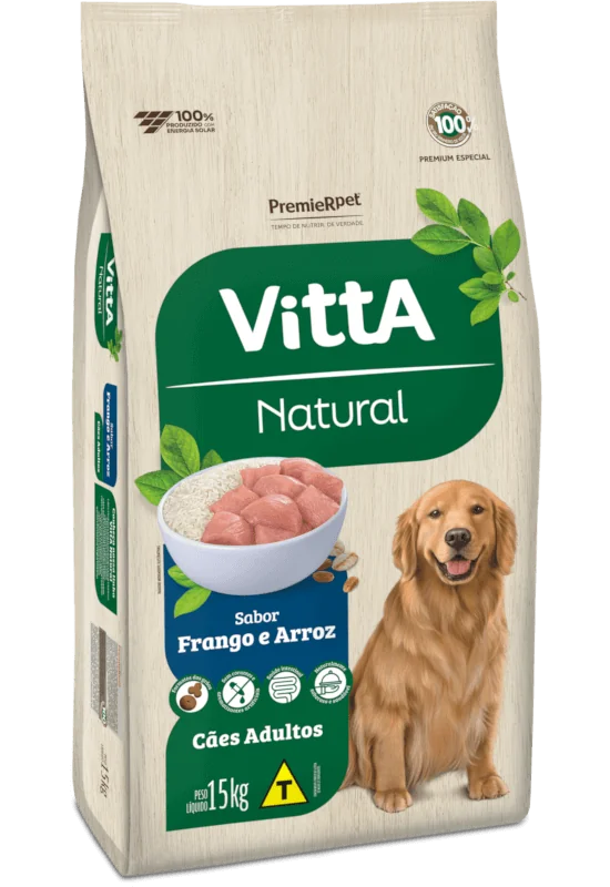 VittA Natural Cães Adultos Frango e Arroz