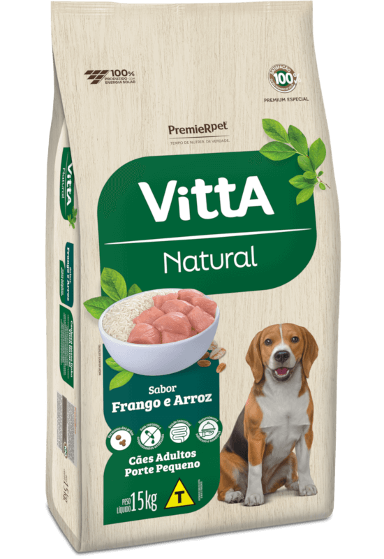 VittA Natural Cães Adultos Porte Pequeno Frango e Arroz