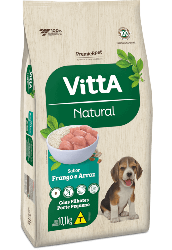 VittA Natural Cães Filhotes Porte Pequeno Frango e Arroz