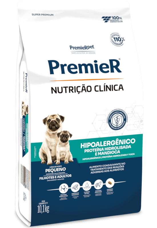 PremieR Nutrição Clínica Cães Adultos & Filhotes Porte Pequeno Proteína Hidrolisada Mandioca Hipoalergênico