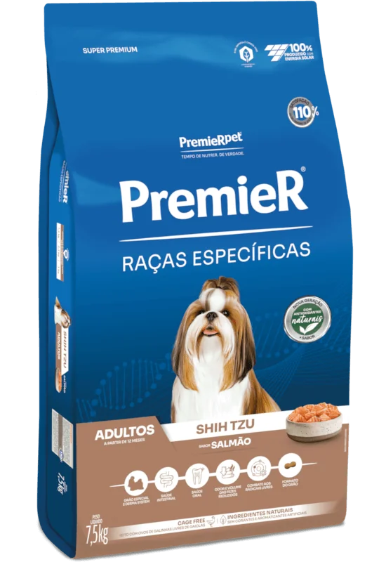 PremieR Raças Específicas Shih Tzu Adultos Porte Pequeno Salmão