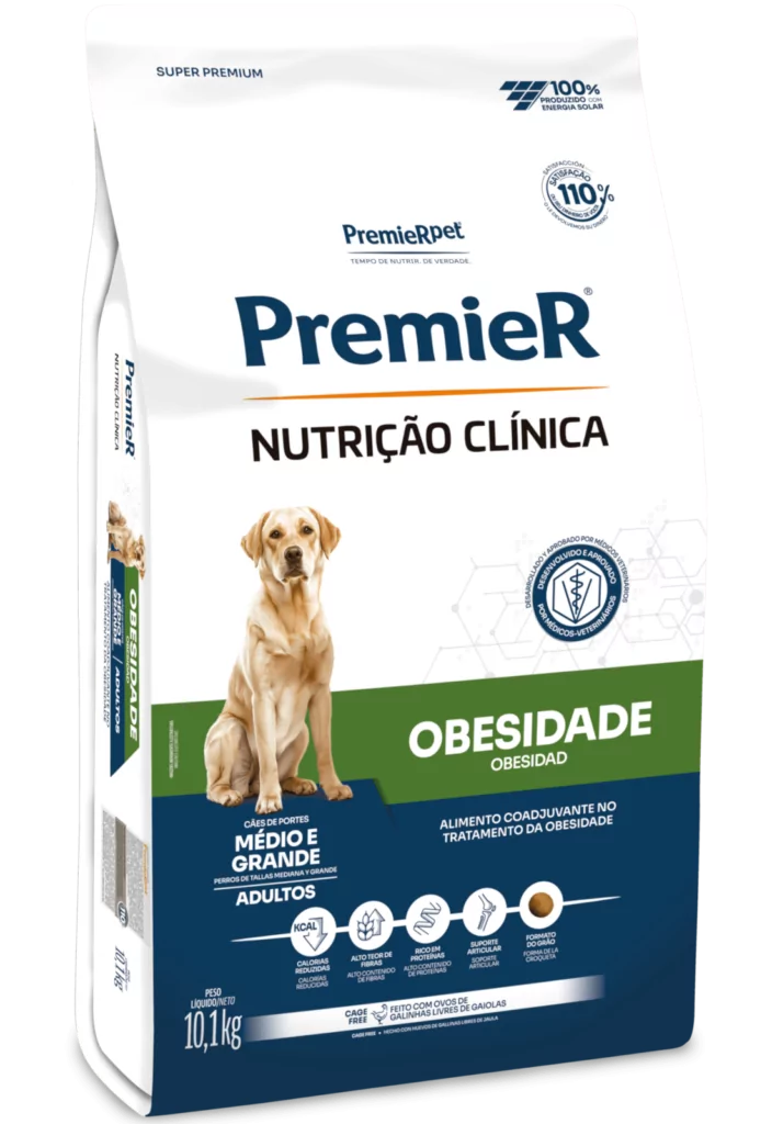 PremieR Nutrição Clínica Cães Adultos Porte Médio e Grande Obesidade