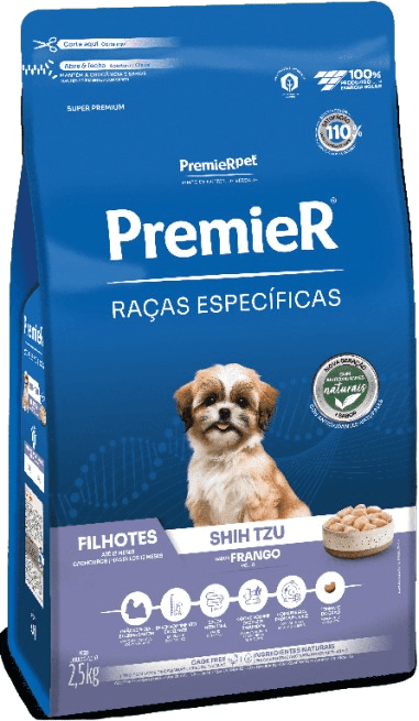 PremieR Raças Específicas Shih Tzu Filhotes Porte Pequeno Frango