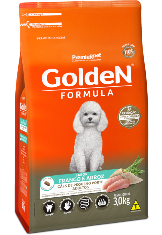 GoldeN® Formula Cães Adultos Porte Pequeno Frango & Arroz