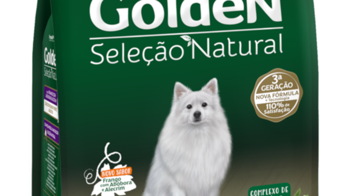 Ração Golden Seleção Natural Cães adultos de Pequeno Porte Sabor
