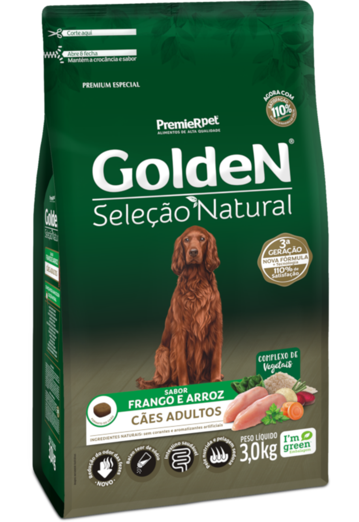GoldeN Seleção Natural para Adultos no Frango e Arroz
