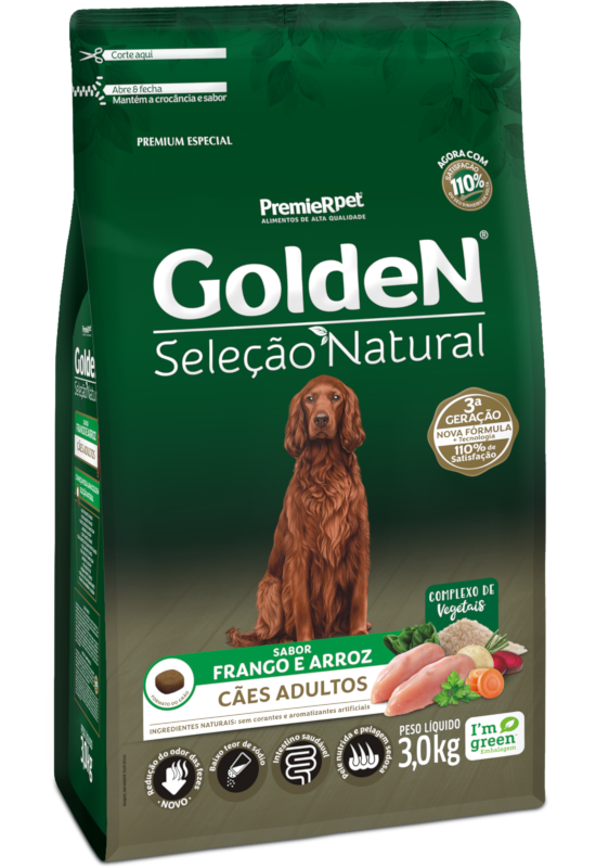 GoldeN® Seleção Natural Cães Adultos Frango & Arroz