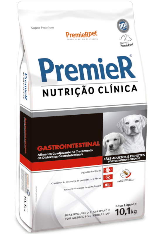 PremieR Nutrição Clínica Cães Adultos & Filhotes Porte Médio & Grande Gastrointestinal