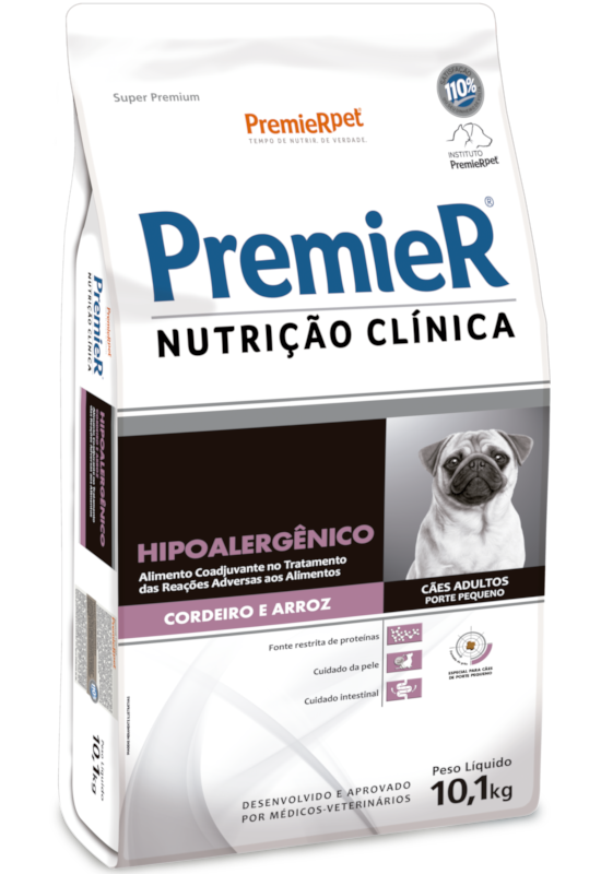 PremieR Nutrição Clínica Cães Adultos Porte Pequeno Cordeiro & Arroz Hipoalergênico