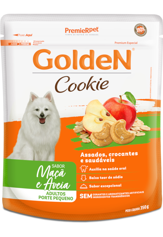 GoldeN® Cookie Cães Adultos Porte Pequeno Maçã & Aveia