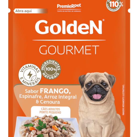 GoldeN Gourmet para Cães Adultos Pequenos | Sabor Frango