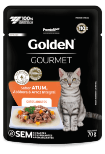 GoldeN Gourmet Gatos Adultos Atum, Abóbora e Arroz Integral
