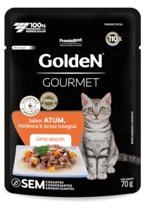 GoldeN Gourmet Gatos Adultos Atum, Abóbora e Arroz Integral
