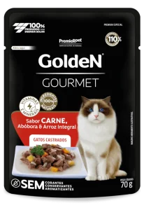 GoldeN Gourmet Gatos Castrados Carne, Abóbora e Arroz Integral