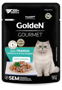 GoldeN Gourmet Gatos Castrados Frango, Abóbora e Arroz Integral