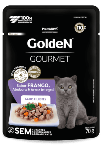 GoldeN Gourmet Gatos Filhotes Frango, Abóbora e Arroz Integral