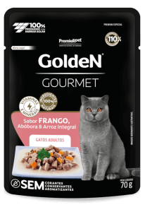 GoldeN Gourmet Gatos Adultos Frango, Abóbora e Arroz Integral