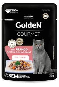 GoldeN Gourmet Gatos Adultos Frango, Abóbora e Arroz Integral