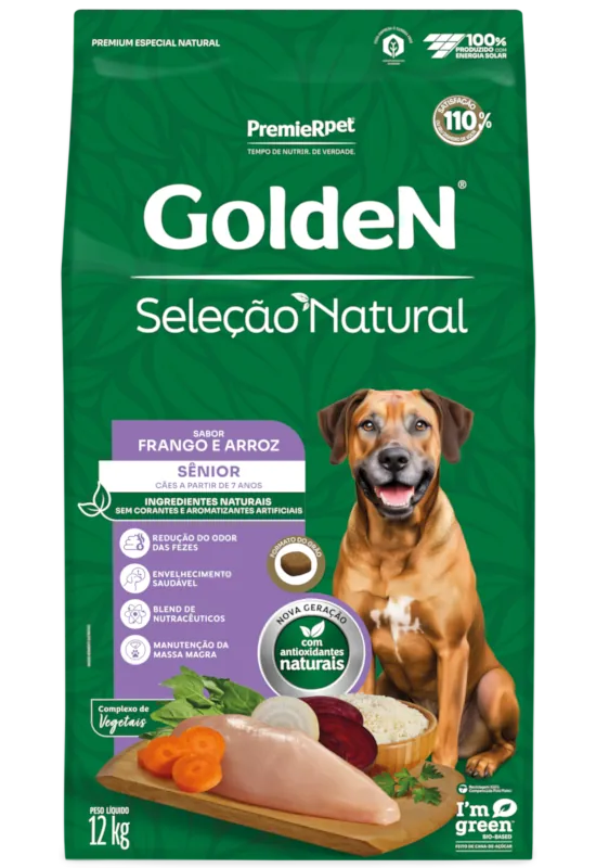 GoldeN Seleção Natural Cães Seniores Frango & Arroz