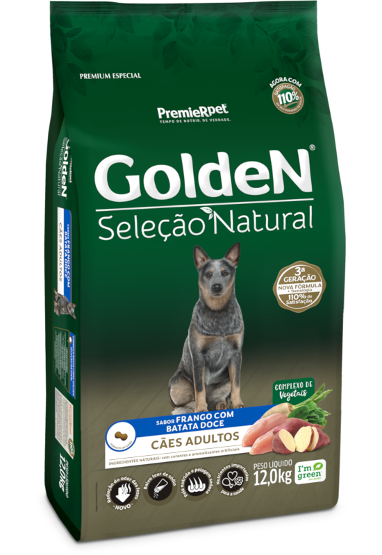 GoldeN® Seleção Natural Cães Adultos Frango & Batata-doce