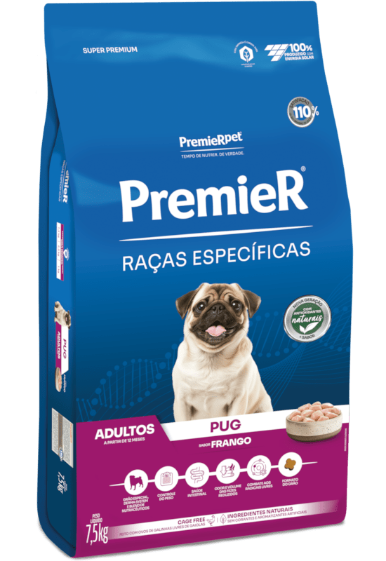 PremieR Raças Específicas Pug Adultos Porte Pequeno Frango