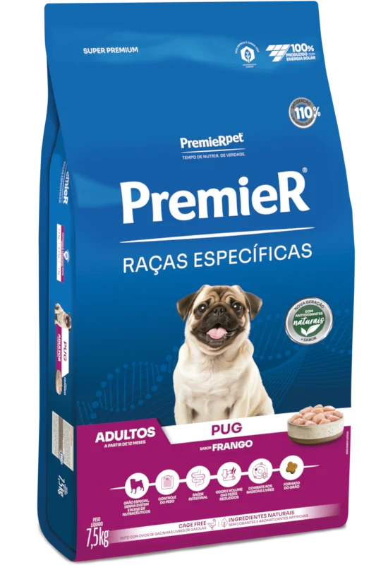 PremieR Raças Específicas Pug Adultos Porte Pequeno Frango
