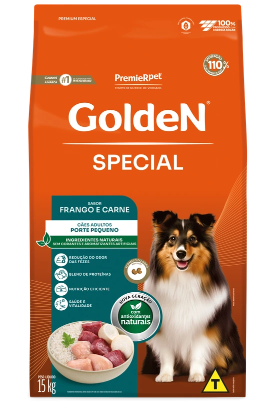 GoldeN Special Cães Adultos Porte Pequeno Frango e Carne