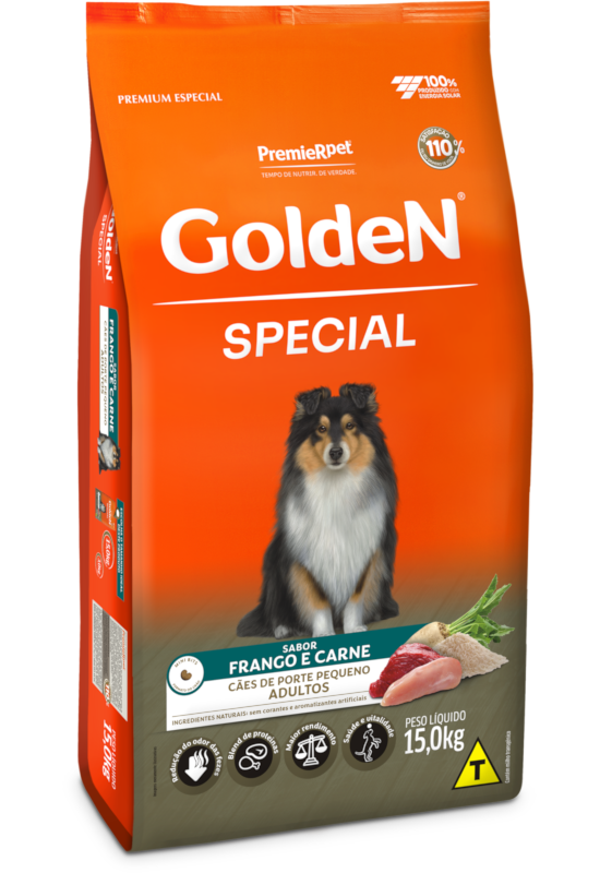 GoldeN® Special Cães Adultos Porte Pequeno Frango e Carne