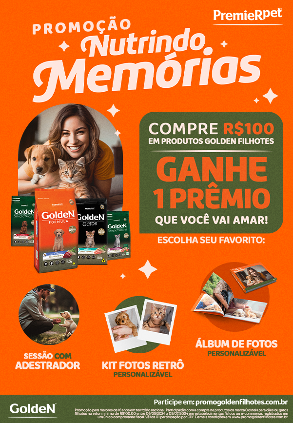 Banner da promoção Nutrindo Memórias PremieRpet