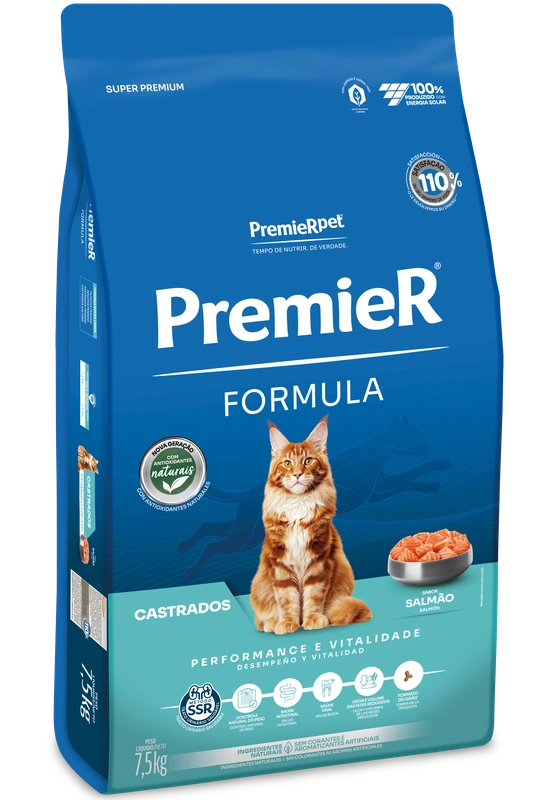 PremieR Formula Gatos Castrados Salmão