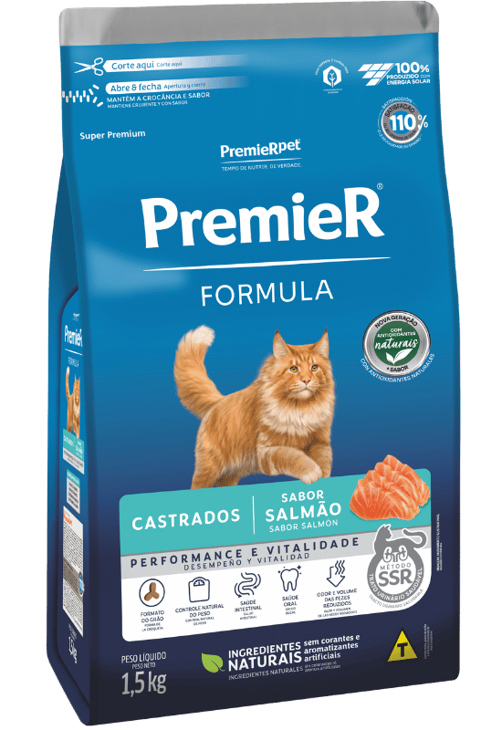 PremieR Formula Gatos Castrados Salmão
