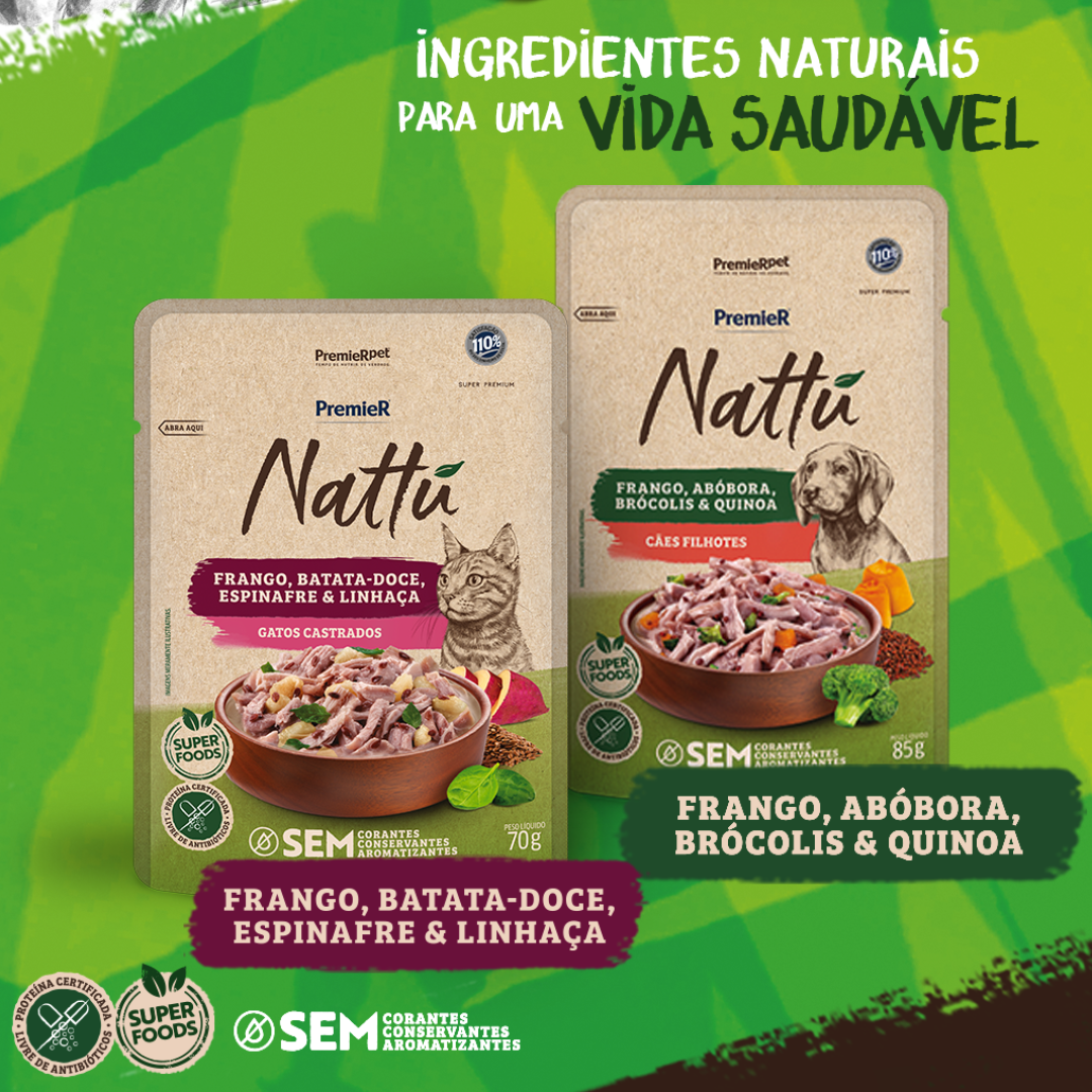 Ração PremieR Pet Nattu Filhotes - Frango E Mandioca 2,5kg