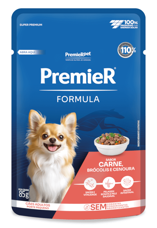 PremieR Formula Úmidos Cães Adultos Porte Pequeno Carne, Brócolis e Cenoura